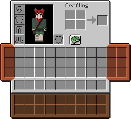 Preview image of inventory with a pouch, an upgraded pouch, and upgraded satchel equipped