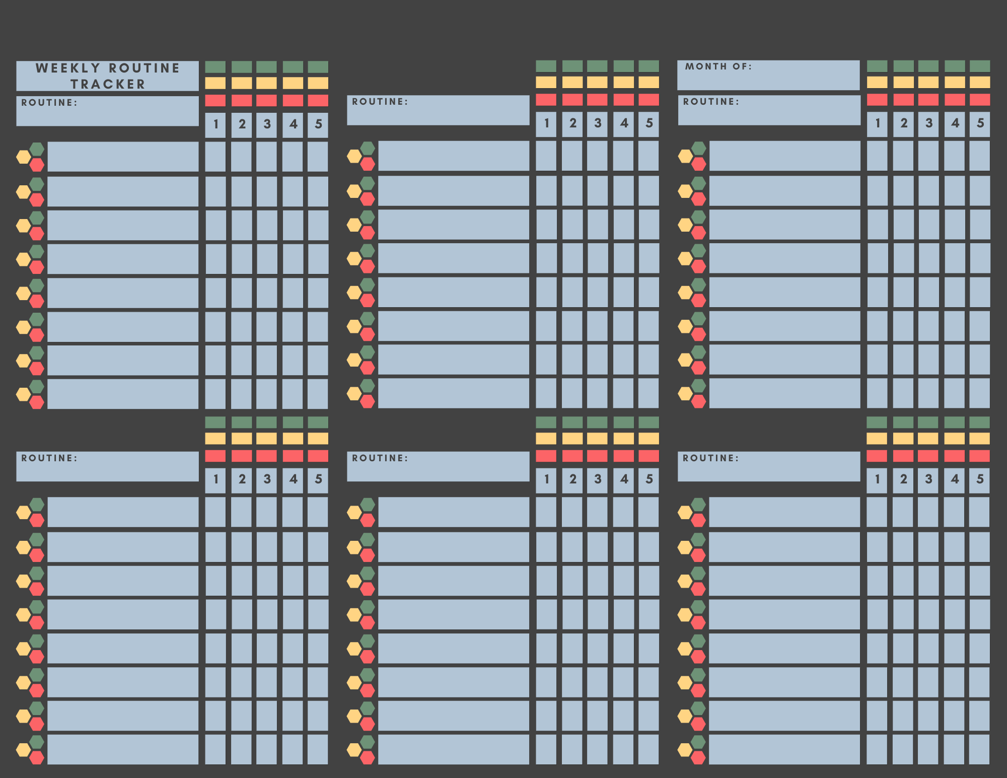 stoplight schema weekly routine tracker download