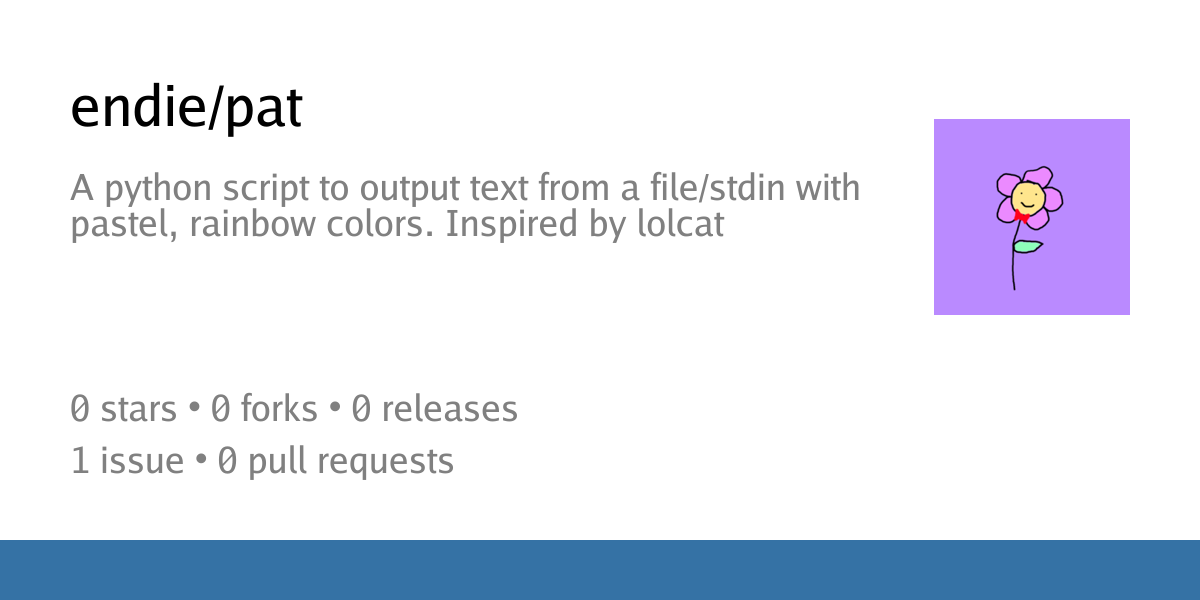 endie/pat: A python script to output text from a file/stdin with pastel ...