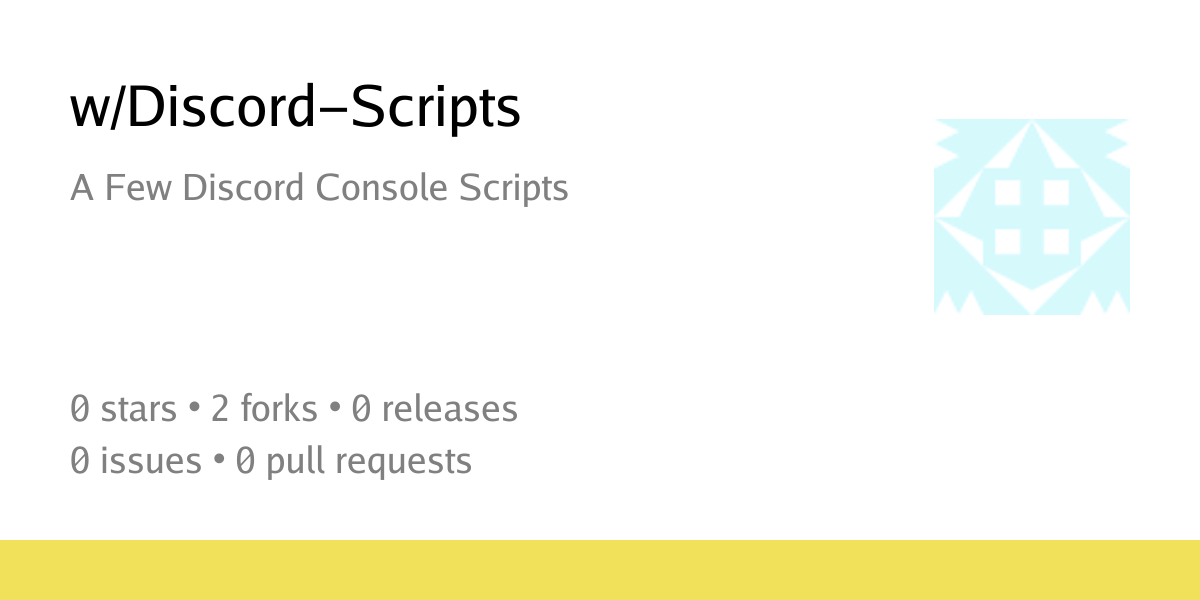 w/Discord-Scripts: A Few Discord Console Scripts - Gitdab